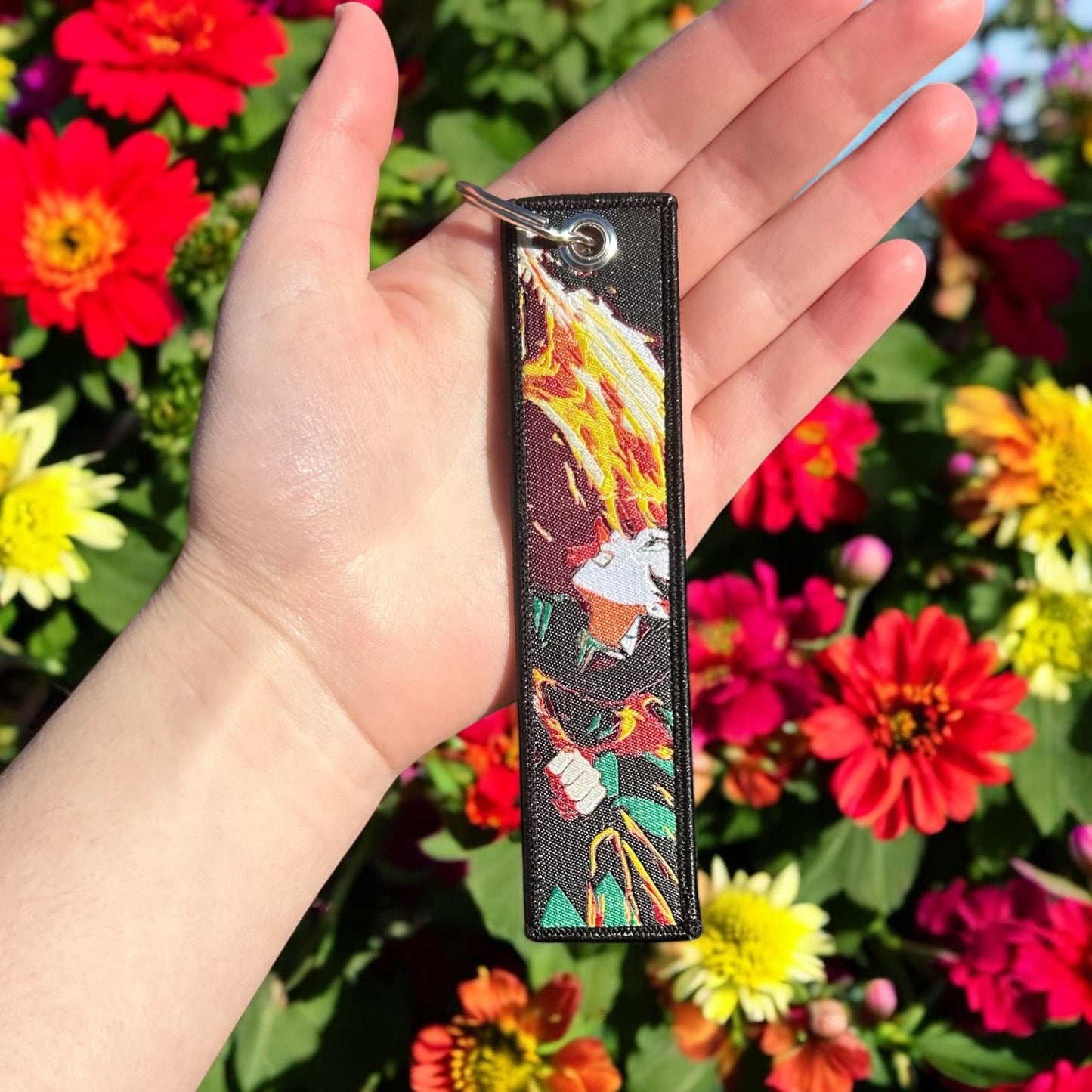 Fire & Thunder Duo Embroidered Keychain