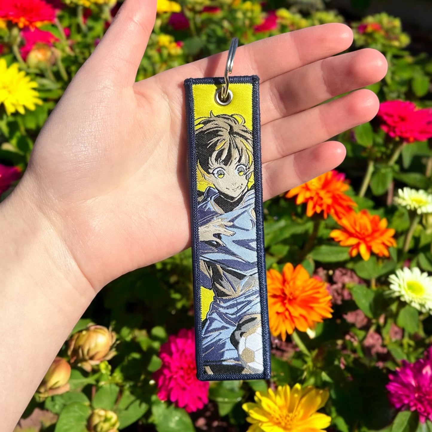 Golden Stray Embroidered Keychain