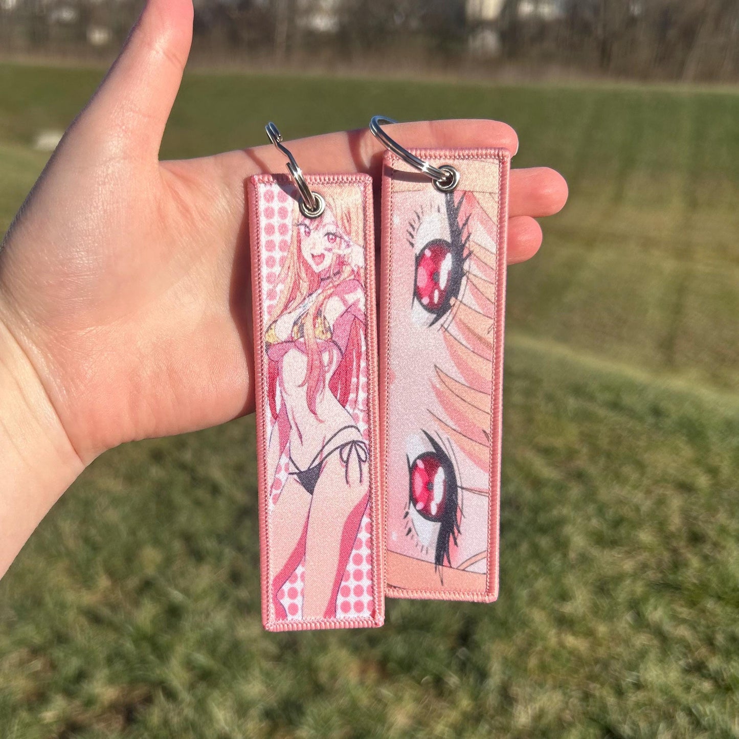 Playful Model Girl Keychain