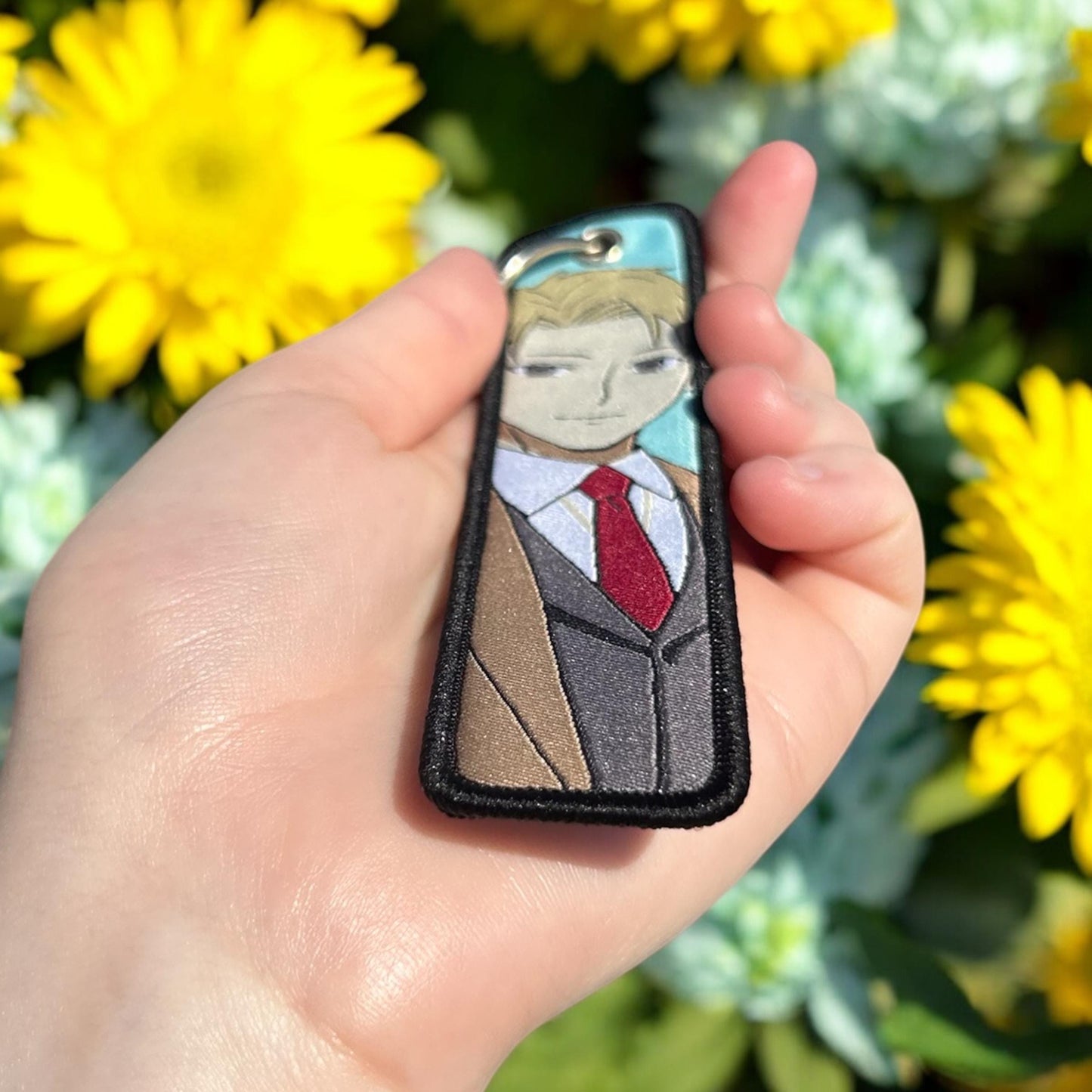 Secret Agent Embroidered Keychain