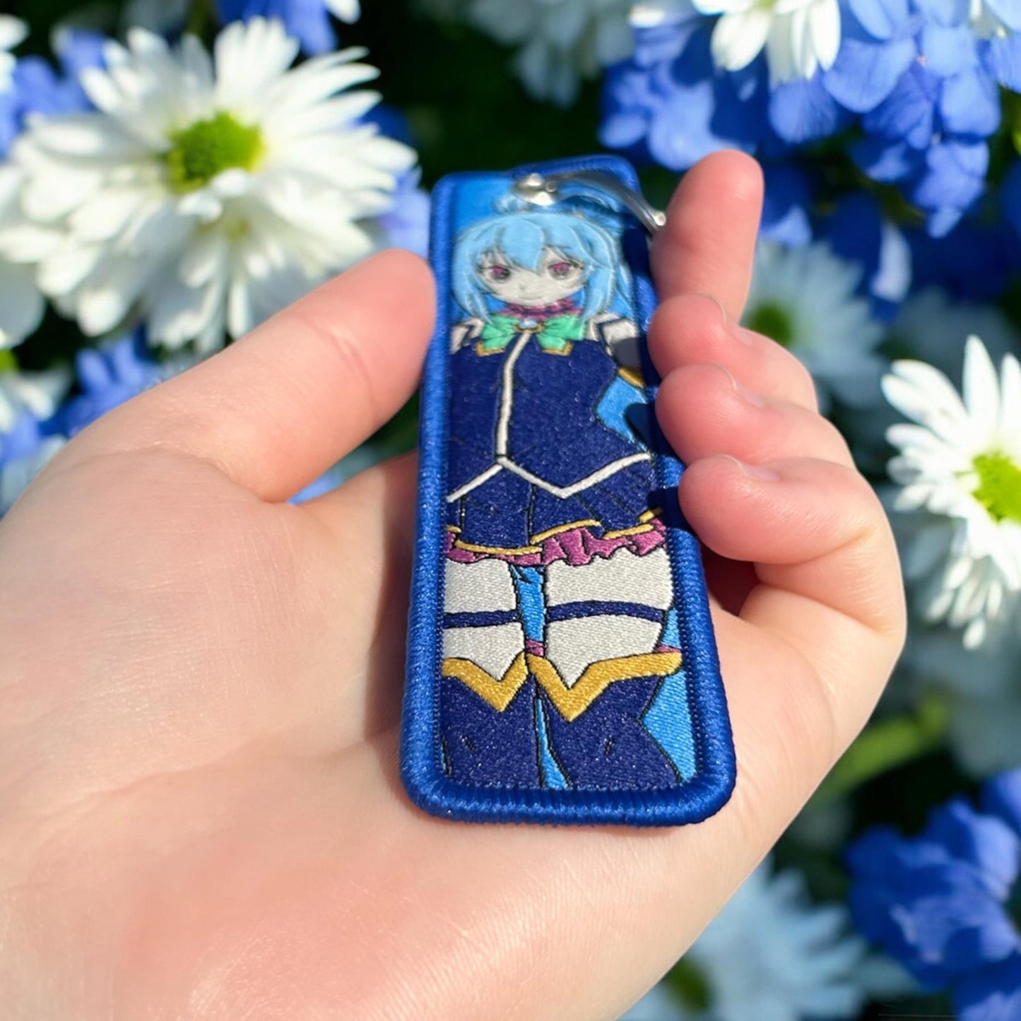 Water Goddess Embroidered Keychain