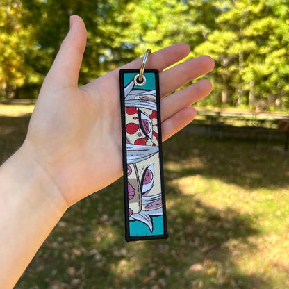 Flashy Ninja Embroidered Keychain