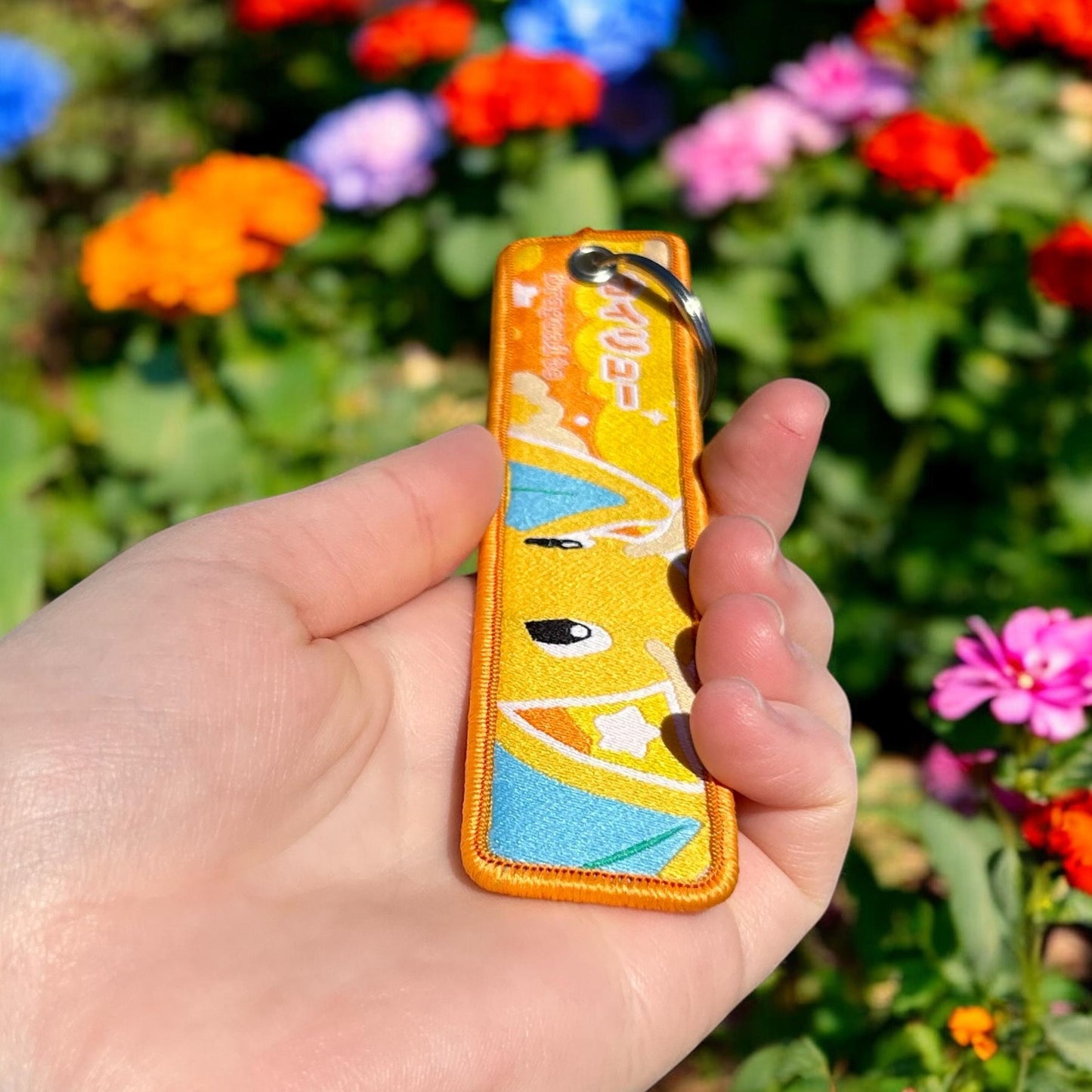 Friendly Dragon Embroidered Keychain