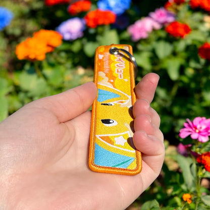 Friendly Dragon Embroidered Keychain