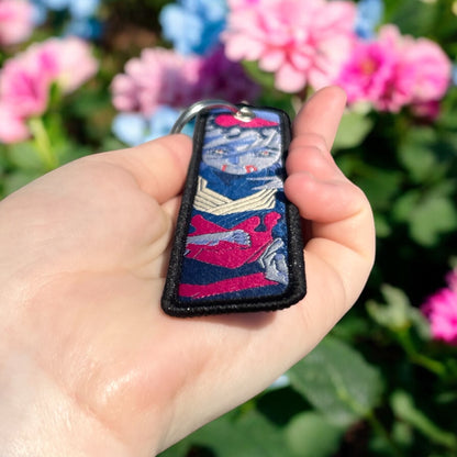 Smile of Hunger Embroidered Keychain