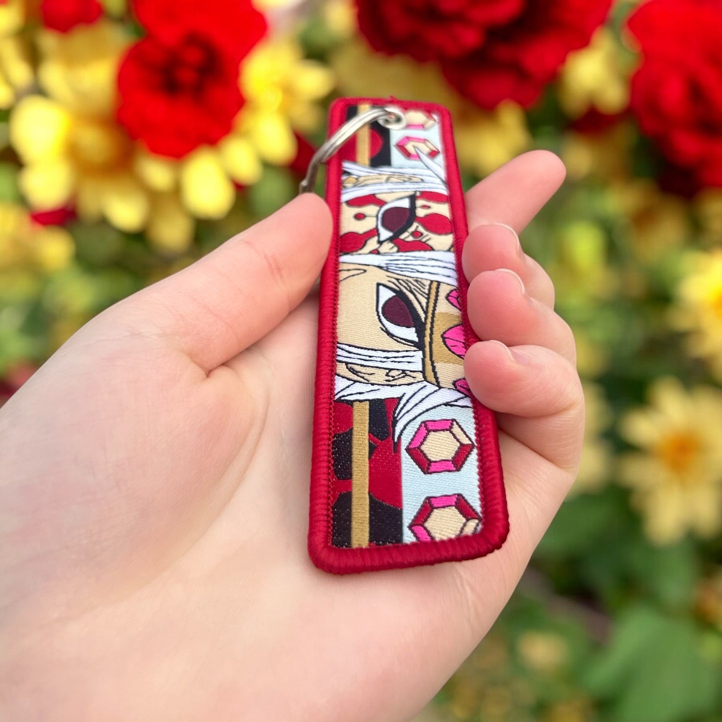 Flash and Fury Embroidered Keychain