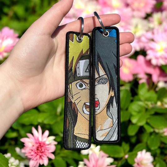 Light and Shadow Embroidered Keychain