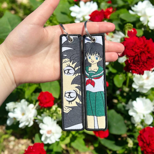 Time-Traveling Schoolgirl Embroidered Keychain