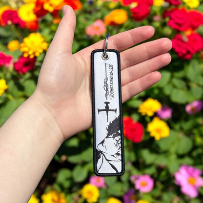 Space Bounty Hunter Embroidered Keychain