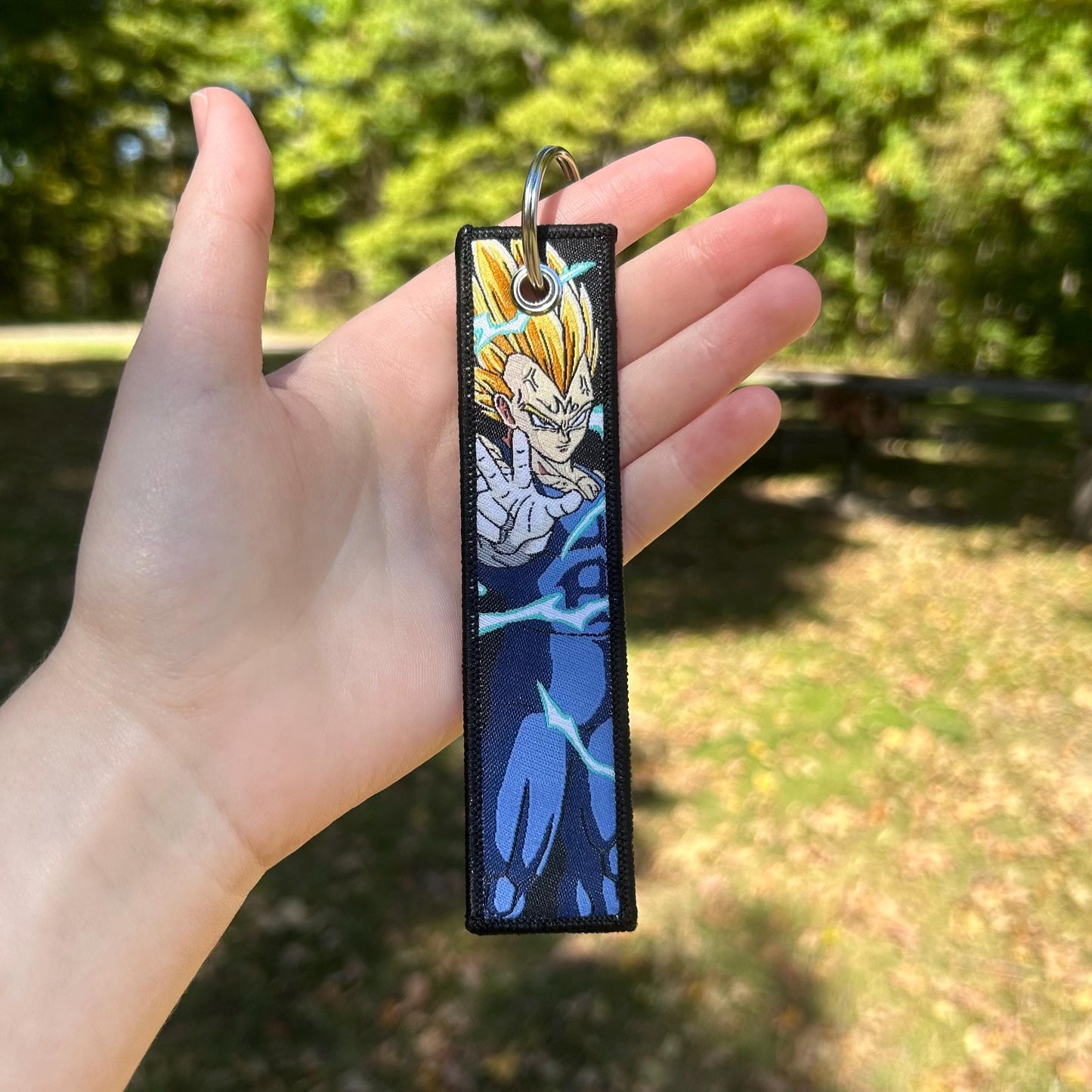 Golden Energy Warrior Embroidered Keychain