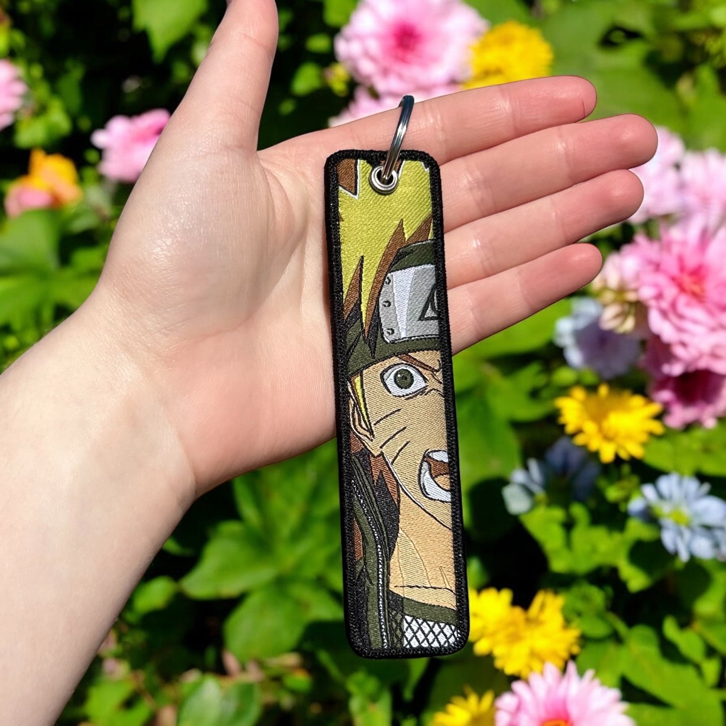 Light and Shadow Embroidered Keychain