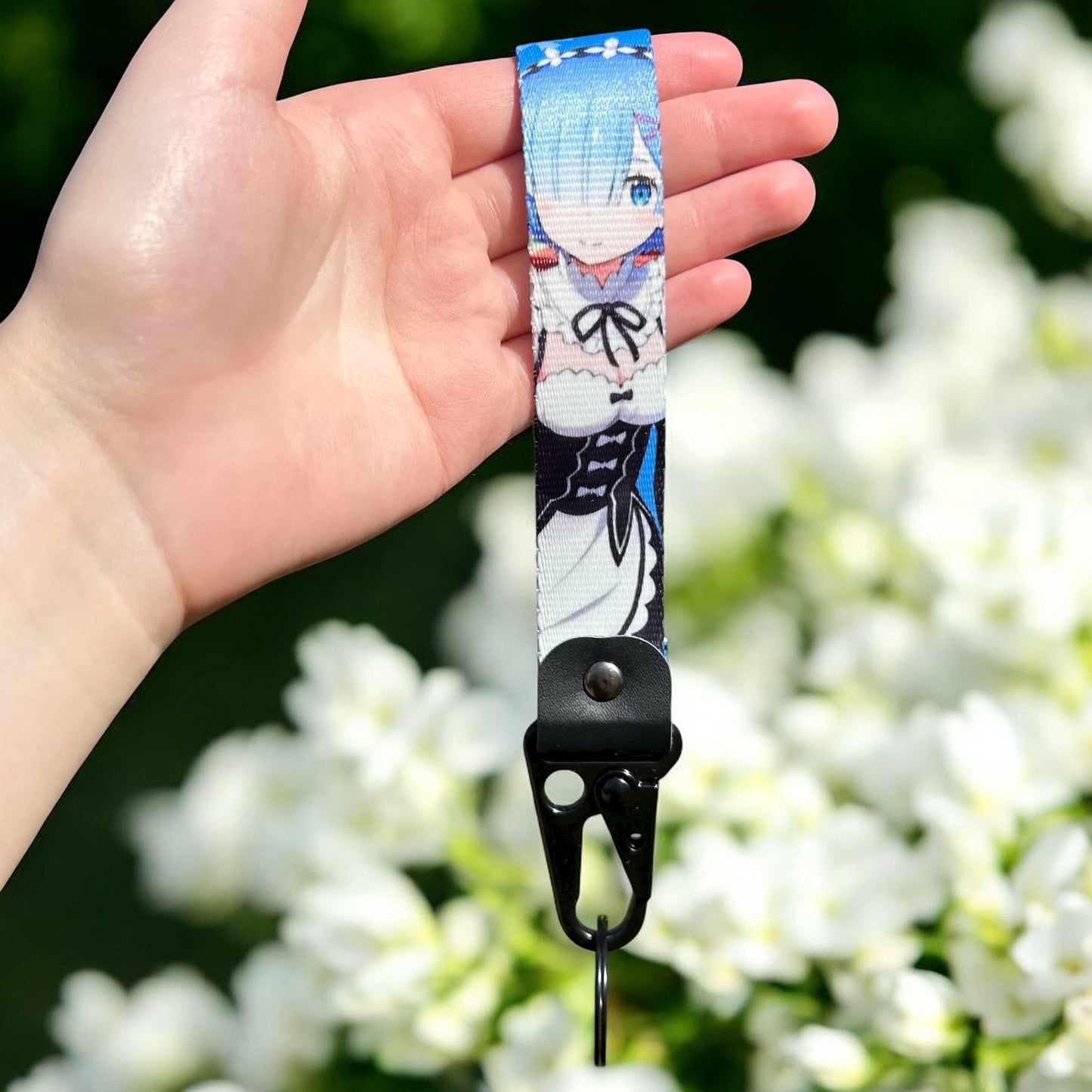 Blue Haired Maid Keychain Strap