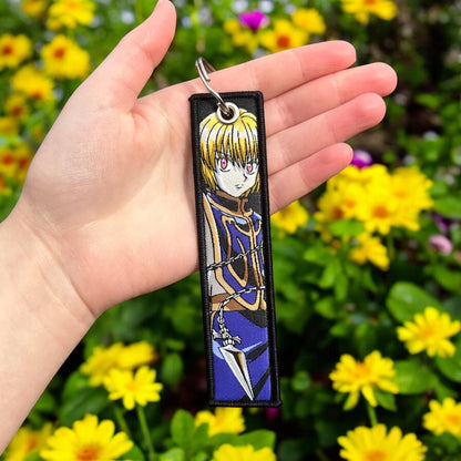 Scarlet-Eyed Warrior Embroidered Keychain