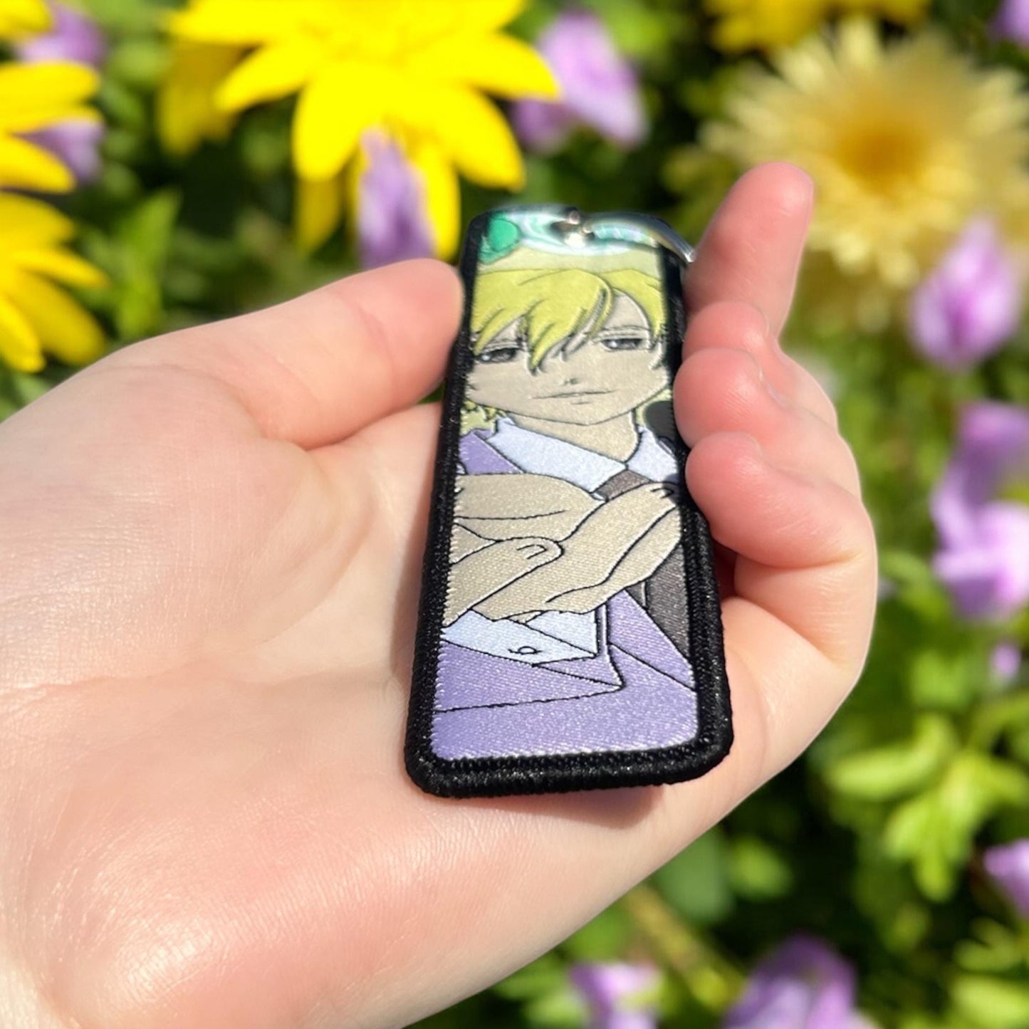 Flirty Prince Embroidered Keychain