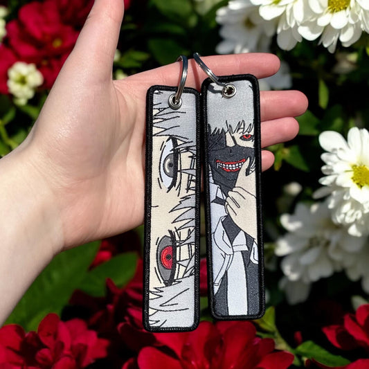Masked Ghoul Embroidered Keychain