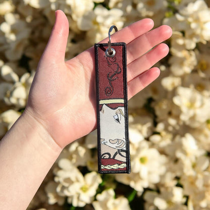 Dragon Tattoo Fighter Embroidered Keychain