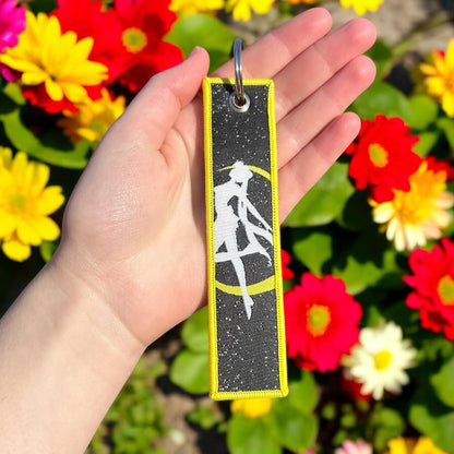Lunar Heroine Embroidered Keychain