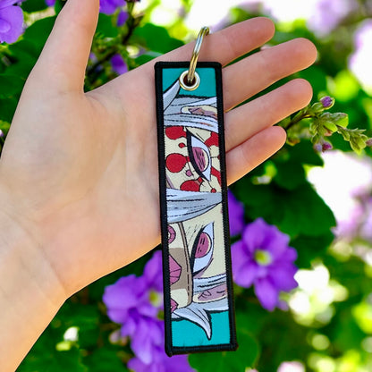Flashy Ninja Embroidered Keychain