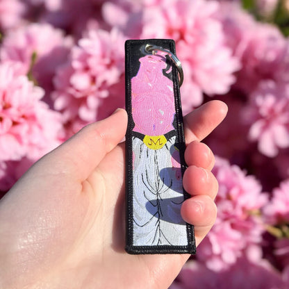 Playful Powerhouse Embroidered Keychain