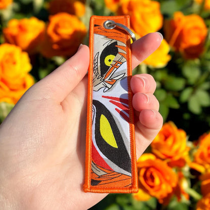 Protective Fighter Embroidered Keychain