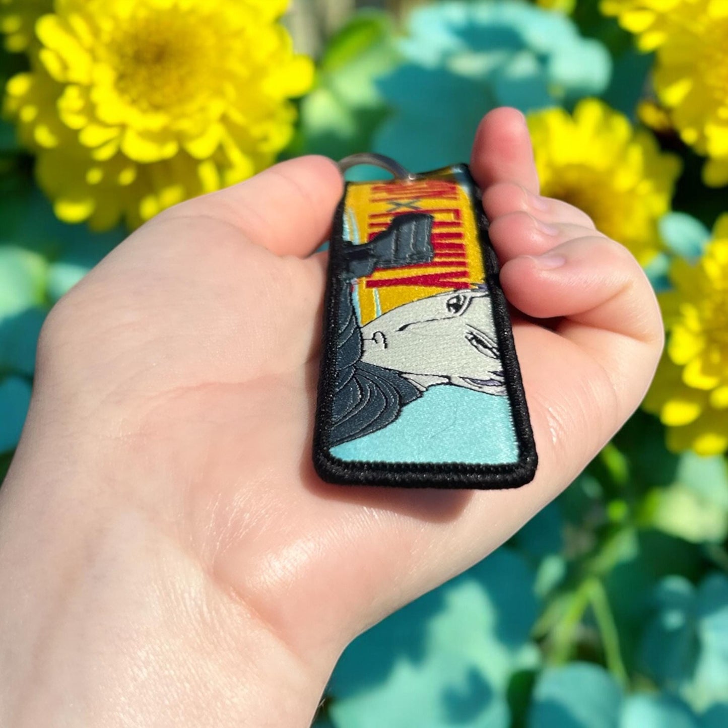 Secret Agent Embroidered Keychain