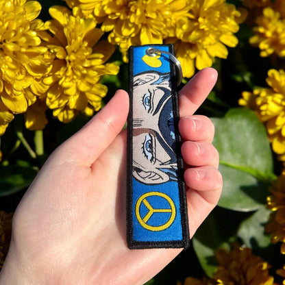 Charming Fighter Embroidered Keychain