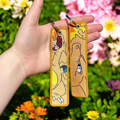 Legendary Fire Beast Embroidered Keychain