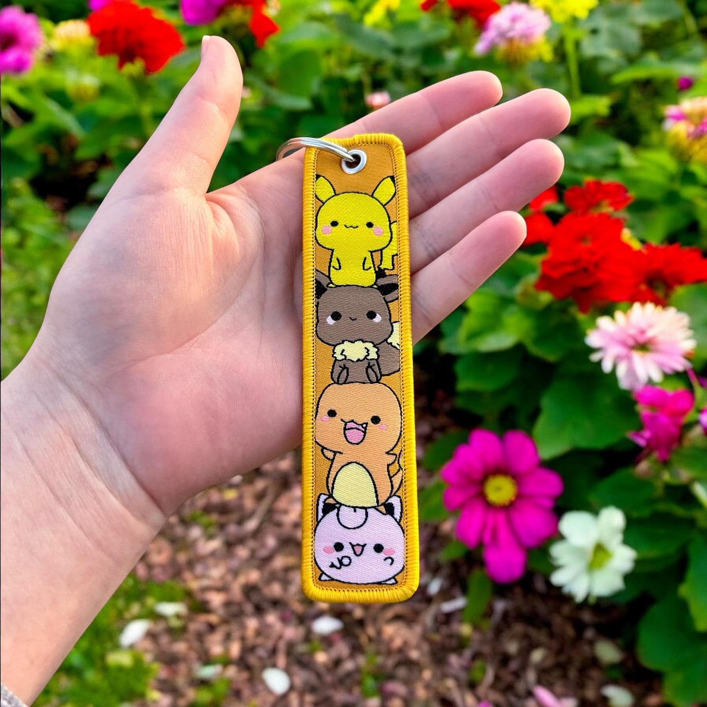 Elemental Creature Team Embroidered Keychain