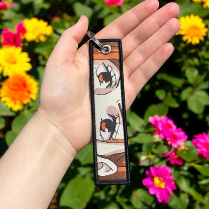 Fiery Sorceress Embroidered Keychain
