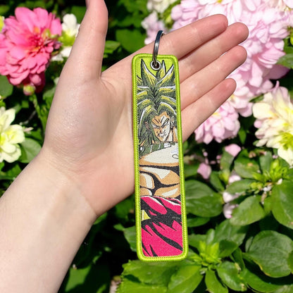 Green Energy Fighter Embroidered Keychain