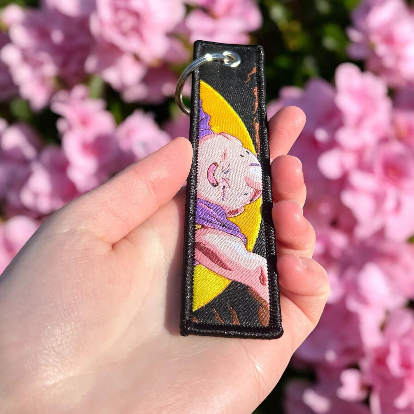 Playful Powerhouse Embroidered Keychain