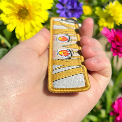 Kawaii Dragon Girl Embroidered Keychain