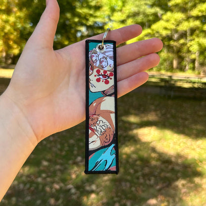 Flashy Ninja Embroidered Keychain