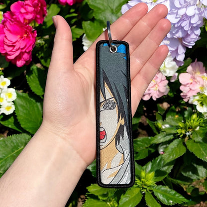 Light and Shadow Embroidered Keychain