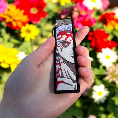 Midnight Moonwalker Embroidered Keychain