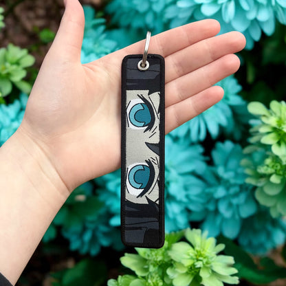 Pale Mist Embroidered Keychain