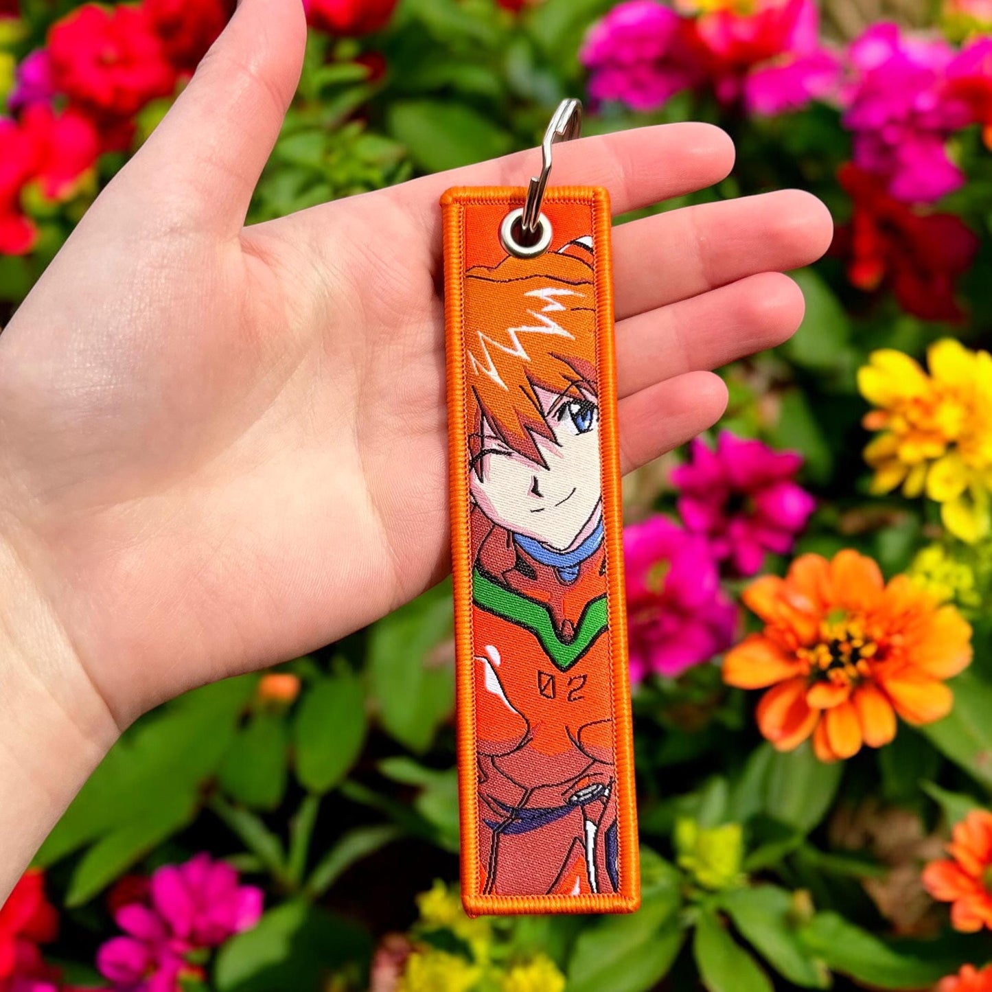 Red & Blue Angels Embroidered Keychain