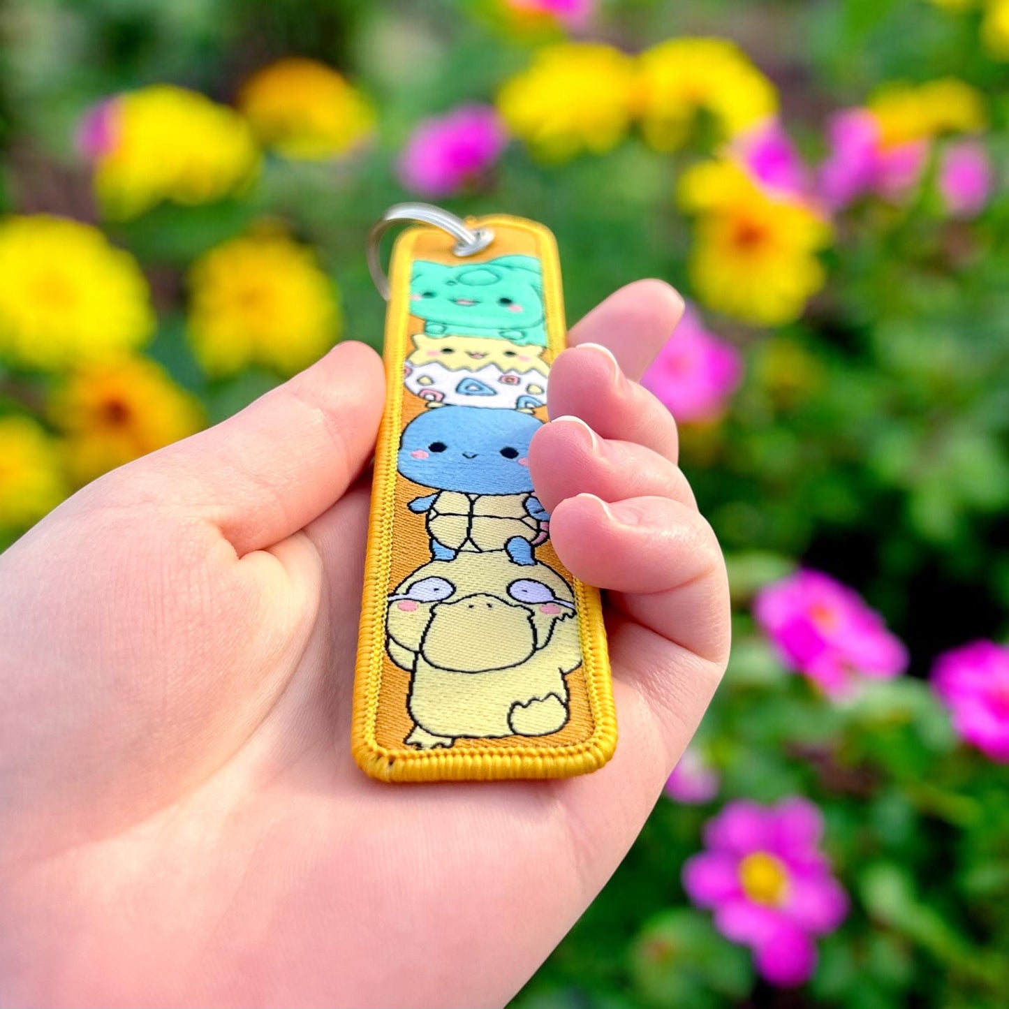 Elemental Creature Team Embroidered Keychain