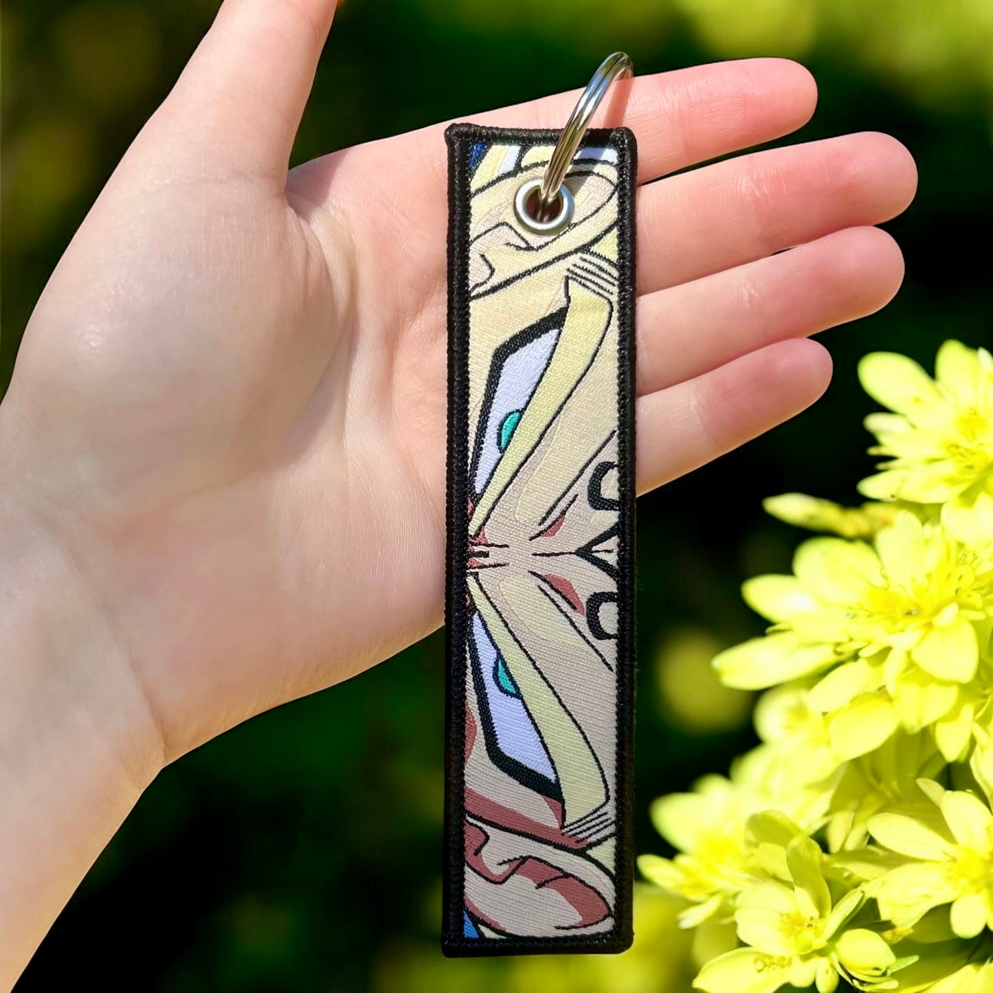 Golden Energy Warrior Embroidered Keychain