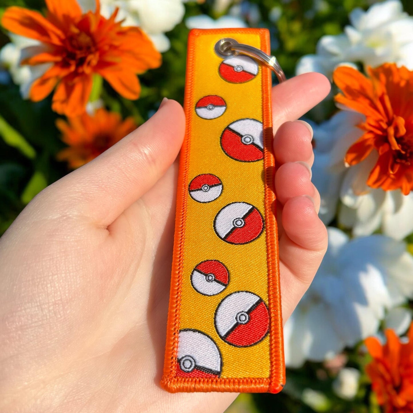 Flying Fire Beast Embroidered Keychain