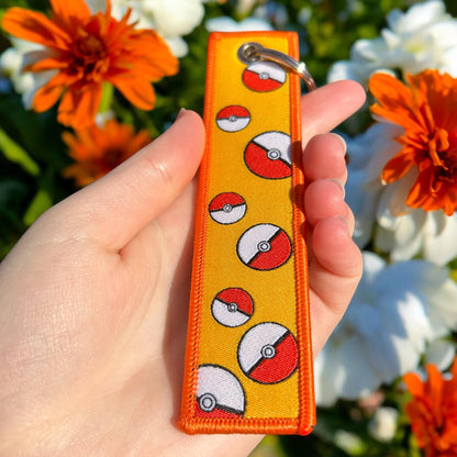 Flying Fire Beast Embroidered Keychain