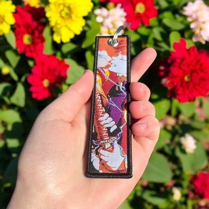 Fire & Thunder Duo Embroidered Keychain