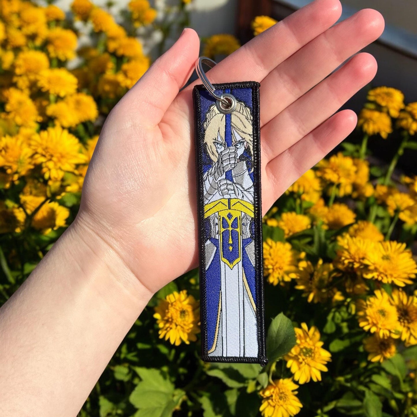 Noble Knight Embroidered Keychain