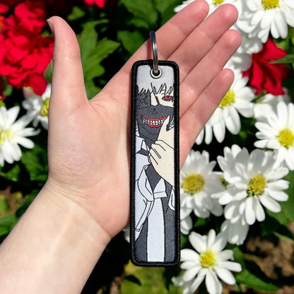 Masked Ghoul Embroidered Keychain