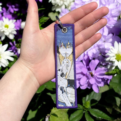 Cursed Eye Fighter Embroidered Keychain