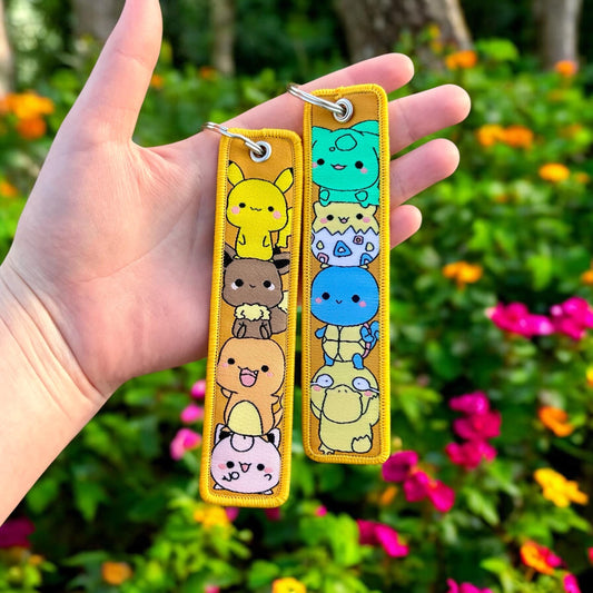 Elemental Creature Team Embroidered Keychain