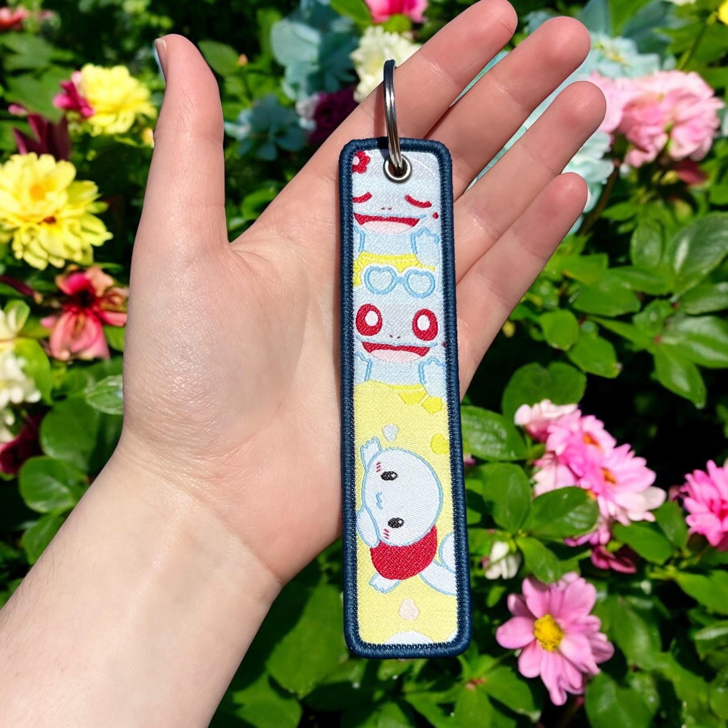 Cheerful Ocean Friend Embroidered Keychain