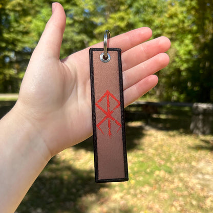 Dark Hero Embroidered Keychain