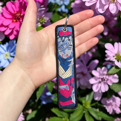 Smile of Hunger Embroidered Keychain