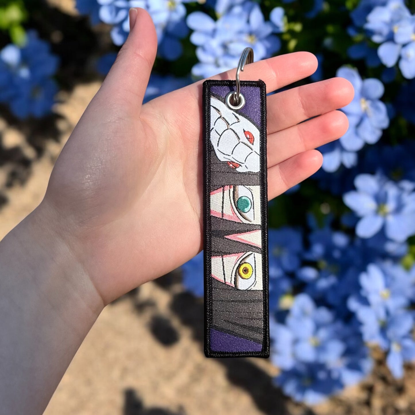 Serpent Guardian Embroidered Keychain